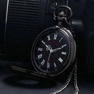 LYMFHCH Vintage Pocket Watch Roman Numerals Scale Quartz Mens Womens Watch With Chain Christmas Graduation Birthday Gifts Fathers Day 3 LYMFHCH Vintage Pocket Watch Roman Numerals Scale Quartz Mens Womens Watch With Chain Christmas Graduation Birthday Gifts Fathers Day - Image 3