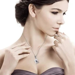 Cupimatch 2-Pieces Men Women Stainless Steel I Love You Heart Rhinestone Puzzle Matching Pendant Couple Necklace Christmas Valentine Gift With 50cm & 55cm Chain -J Crew Favour 6 81